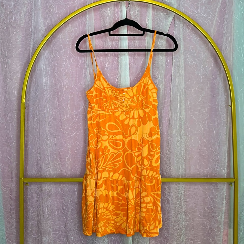 Roxy Orange Floral Sundress